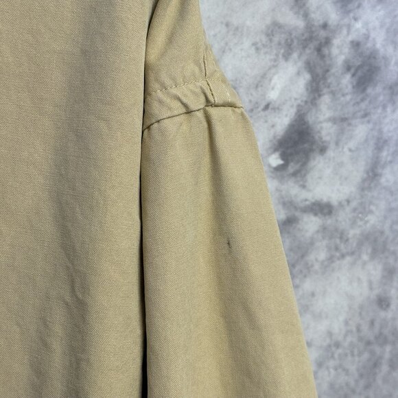 Vintage Nautica Jacket Mens Large 27x27 Beige Full Zip Collared - Picture 5 of 16